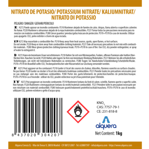 nitrato de potasio seguridad quimica