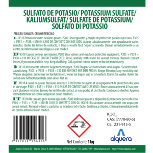 sulfato de potasio seguridad quimica