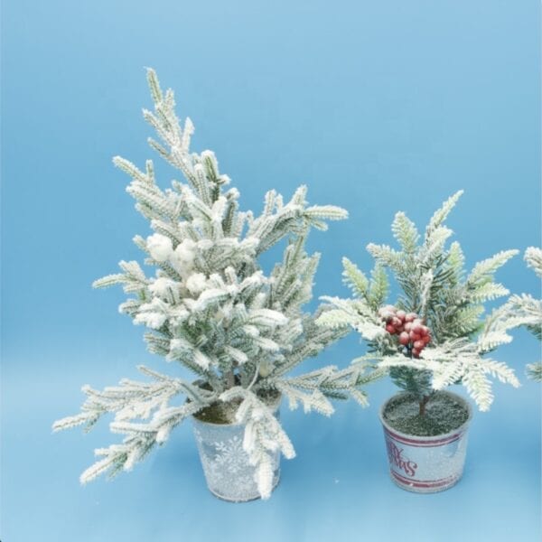 Artificial snow cover tree