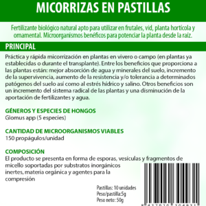 MICORRIZAS EN PASTILLAS