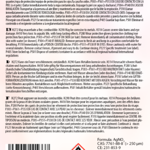 nitrato de plata etiqueta