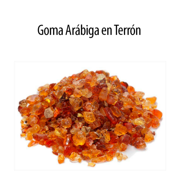 goma arábiga en terrón